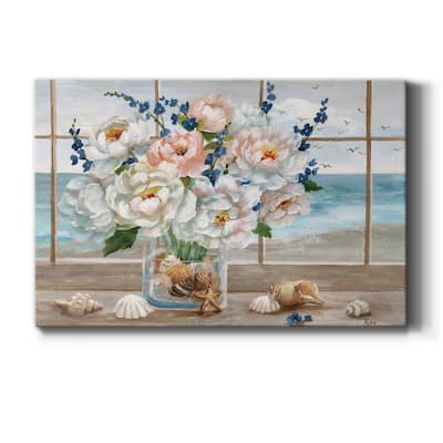Coastal Window Premium Gallery Wrapped Canvas - Ready to Hang