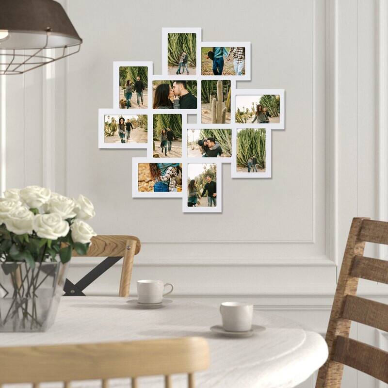 Adeco White Wall Collage Frame with Twelve 4x6-inch Openings - On Sale ...