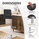 preview thumbnail 10 of 19, 17" x 19" Modern Upholstered Adjustable Height Swivel Bar Stools （Set of 2）