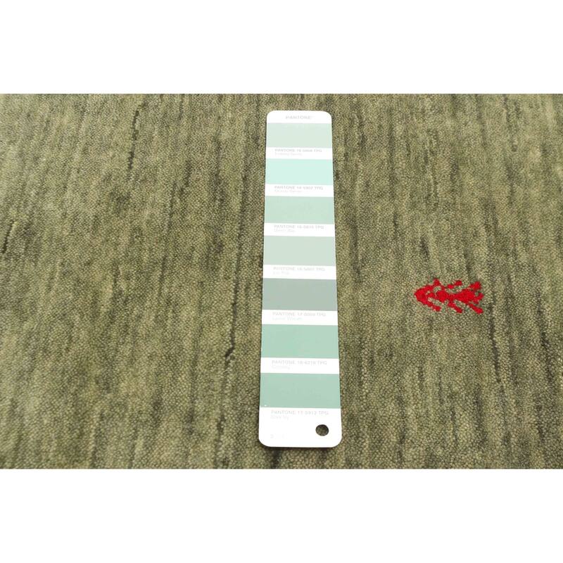 ECARPETGALLERY Hand Loomed Kashkuli Gabbeh Green Wool Rug - 5'3 x 7'7