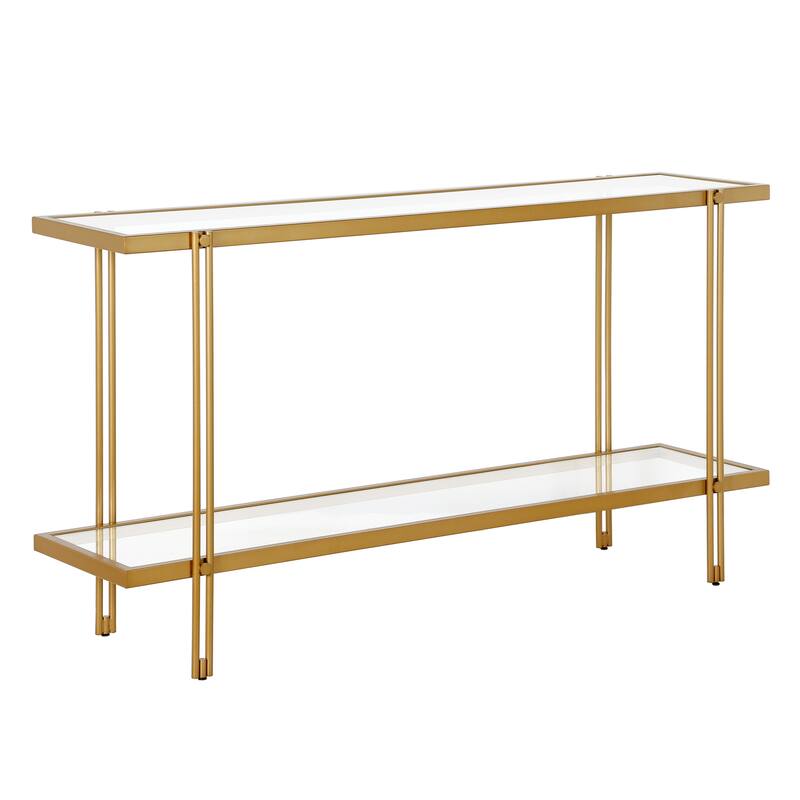 Inez Steel and Glass Console Table
