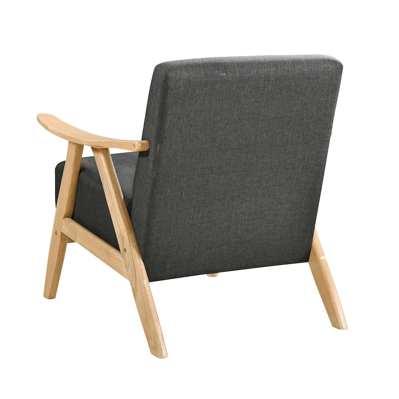 Solid Wood Frame Upholstered Armchair
