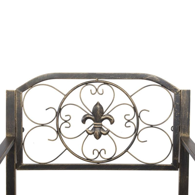 Traditional Wrought Iron Outdoor Rocking Chair