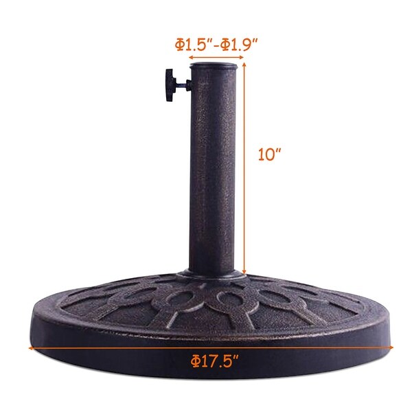 Costway 17.5'' Umbrella Base Stand Market Patio Standing Outdoor