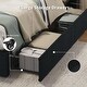 preview thumbnail 15 of 29, Platform Bed with Channel Tufted Corduroy Headboard and 4 Storage Drawers