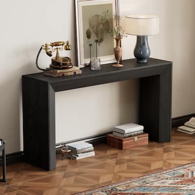 Mirod Elegant Console Table,Fireplace Design,Simple and Functional with High-Quality Wood Veneer Top