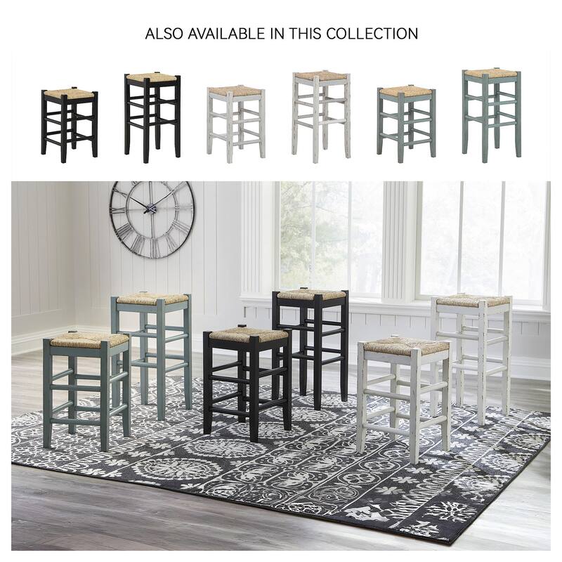 Ashley Furniture Mirimyn Black Tall Stool (Set of 2) - 15"W x 15"D x 36"H