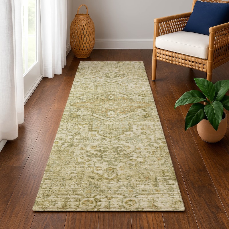 Premium Washable Super Soft Traditional Mayfield Rug - Beige - 2'3" x 7'6"