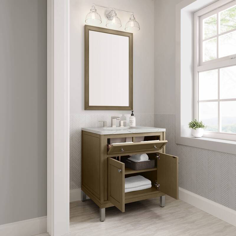 Chicago 30" Single Vanity, Walnut Whisper