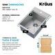 preview thumbnail 66 of 137, KRAUS Kore Workstation Drop-In Stainless Steel Kitchen Sink