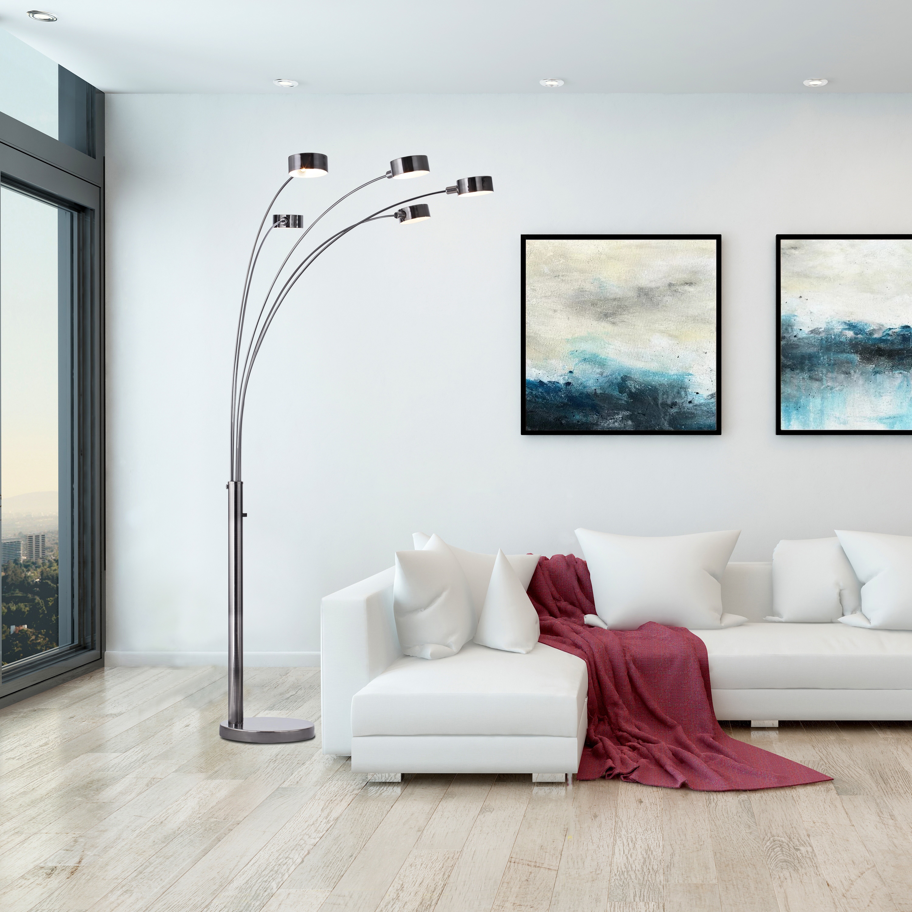 Multi arm floor lamp deals