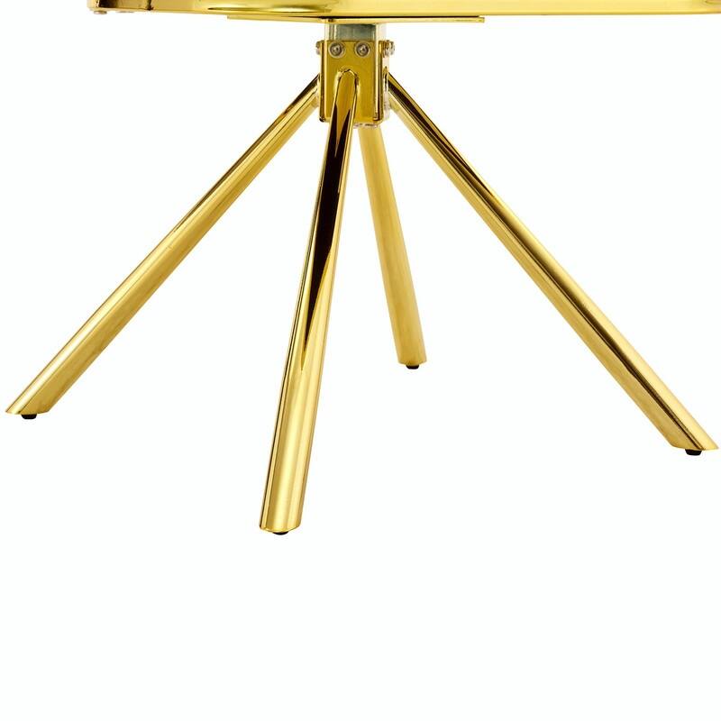 Set of 2 Puffy Bubble Velvet Dining Chairs with Ball Chain Detail & Gold Legs