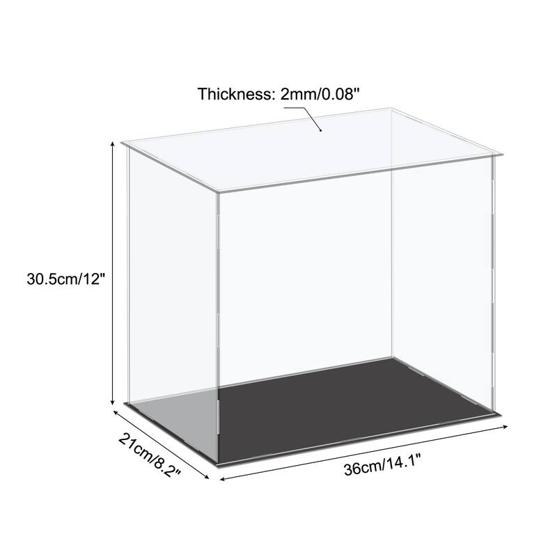 Acrylic Display Case Plastic Box Cube Storage Small Assemble Showcase