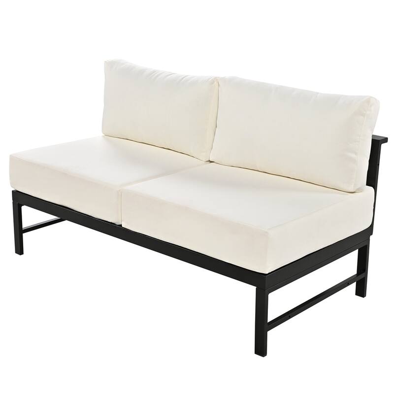 U-shaped Outdoor Modular Sofa Set with Metal Frame