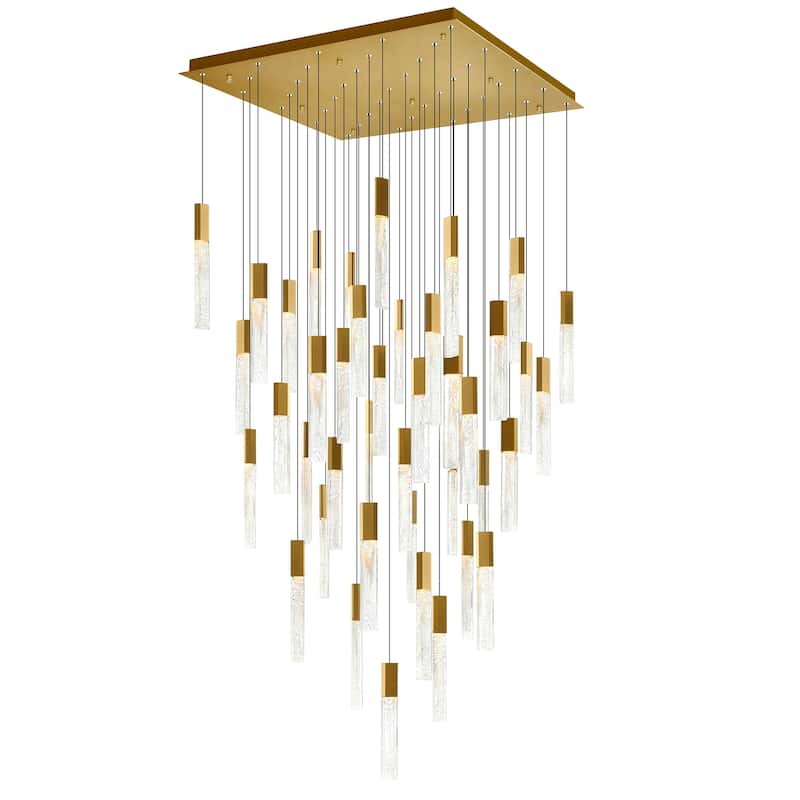 Greta Integrated LED Brass Chandelier - Brass