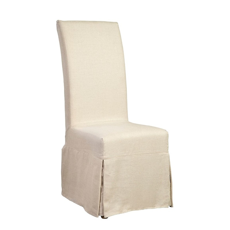 Furniture Classics Fabric Linen Slip Covered Parsons Chair
