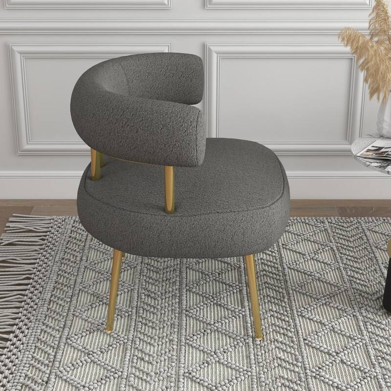 SEYNAR Mid Century Velvet Accent Chair with Golden Legs, Set of 2