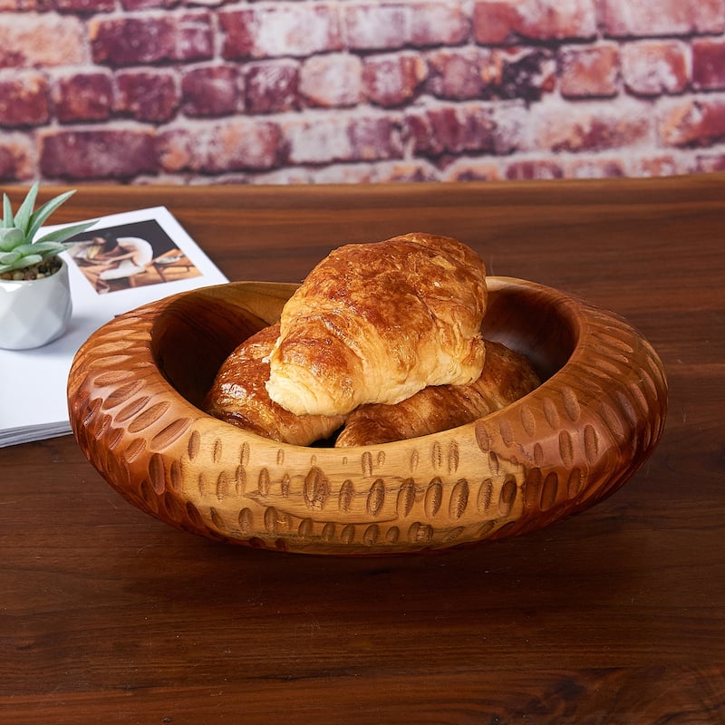 Home Soft Things Royal Round Bowl Big wooden bowl Fruit Storage