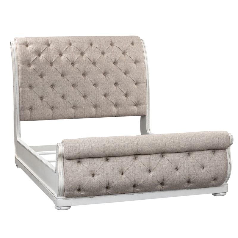 Liberty Furniture Magnolia Manor Upholstered Sleigh Bed, Dresser, Mirror, Chest, Night Stand - California King, King or Queen - California King