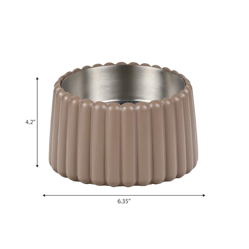 Intersecta Concrete & Steel Pet Feeder - 16oz with Metal Stand