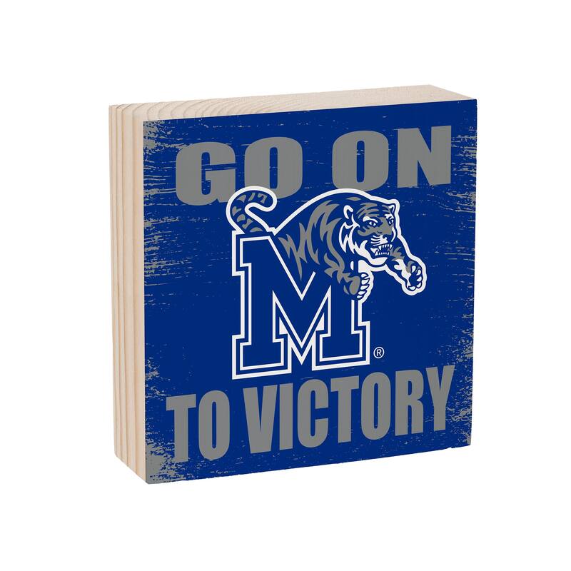 University of Memphis Wooden Tabletop Mantel Shelf Sign