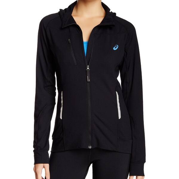 Shop Asics New Black Blue Women S Size Xl Fujitrail Zip Front