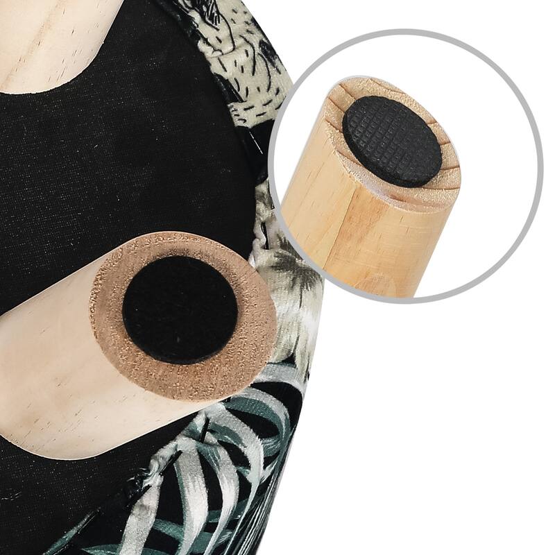 Adeco Modern Round Ottoman Foot Rest Footstool Velvet Fabric Padded
