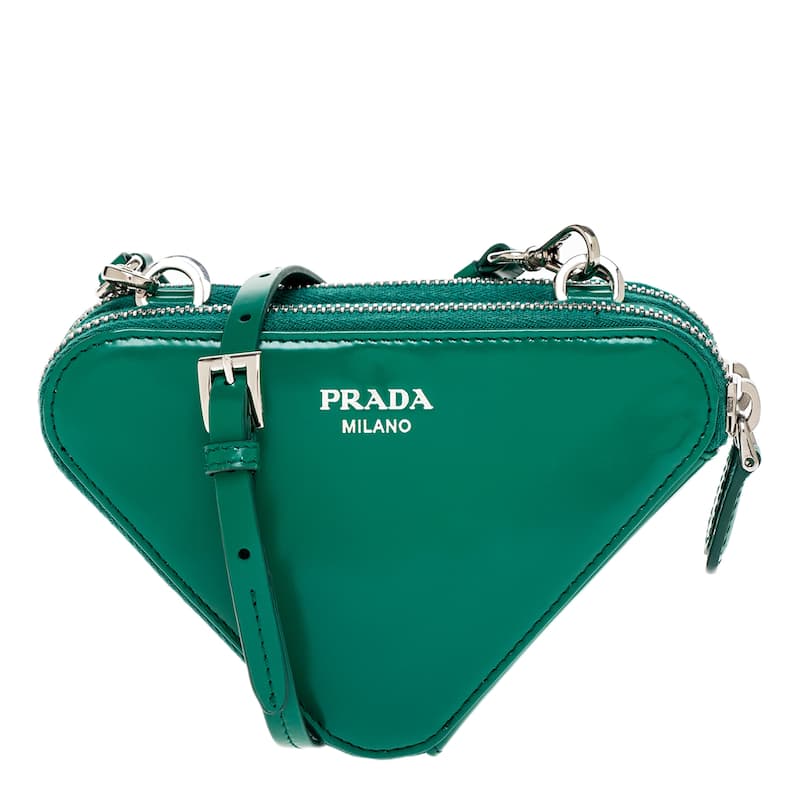 Prada Triangle Mini Bag with Crystals and Leather