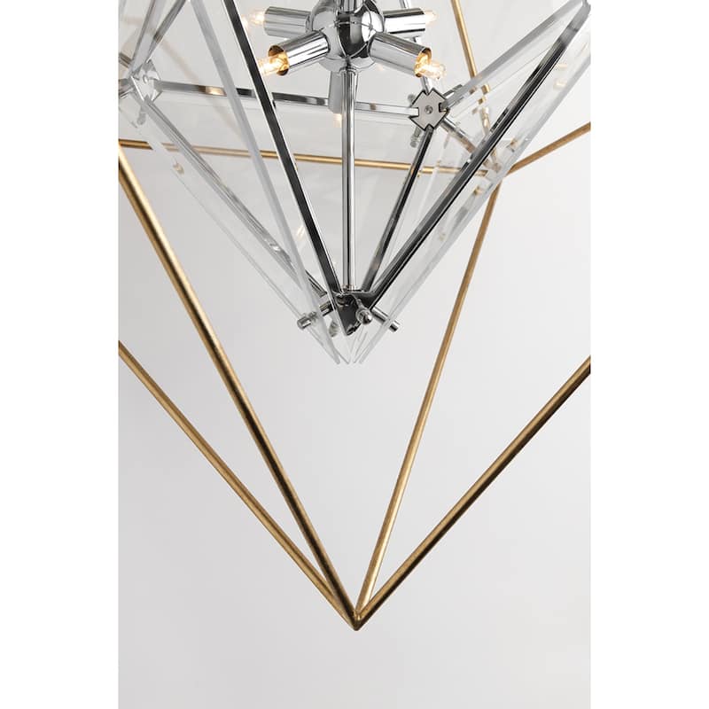 Epic 6-light Gold Leaf Pendant