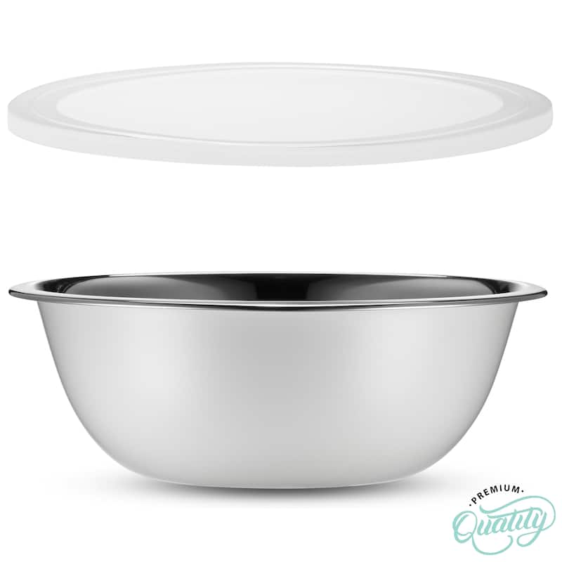 Heavy Duty Meal Prep Stainless Steel Mixing Bowls Set with Lids