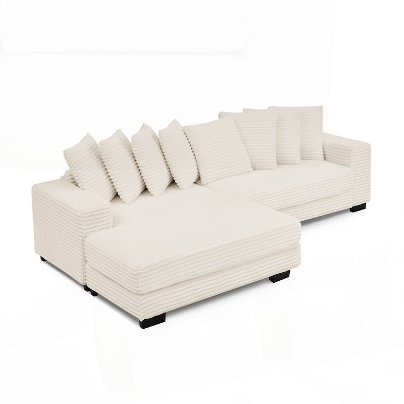 L-Shaped Modular Convertible Sofa