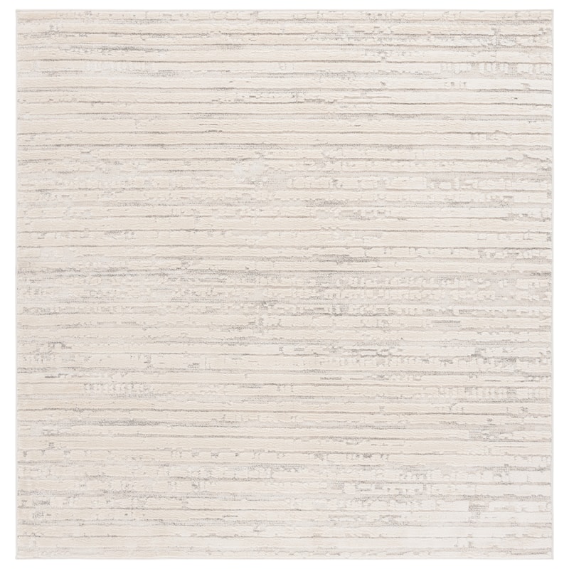 SAFAVIEH Elmhurst Solomonia Modern & Contemporary Rug - 6'7" Square - Ivory/Grey