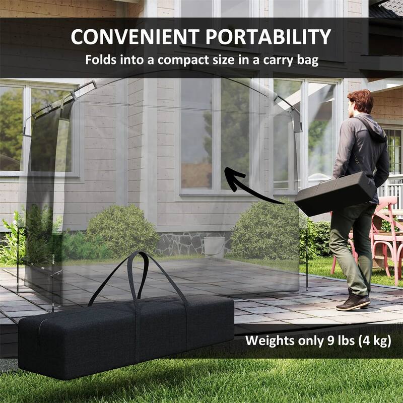 Oxford Bike Tent with Waterproof UV Protection and Pockets - 86.6" L x 59.1" W x 76.8" H
