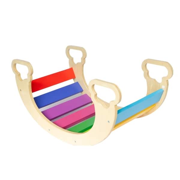 slide 2 of 4, Bintiva Wood Children's Rocker for Toddlers Multi