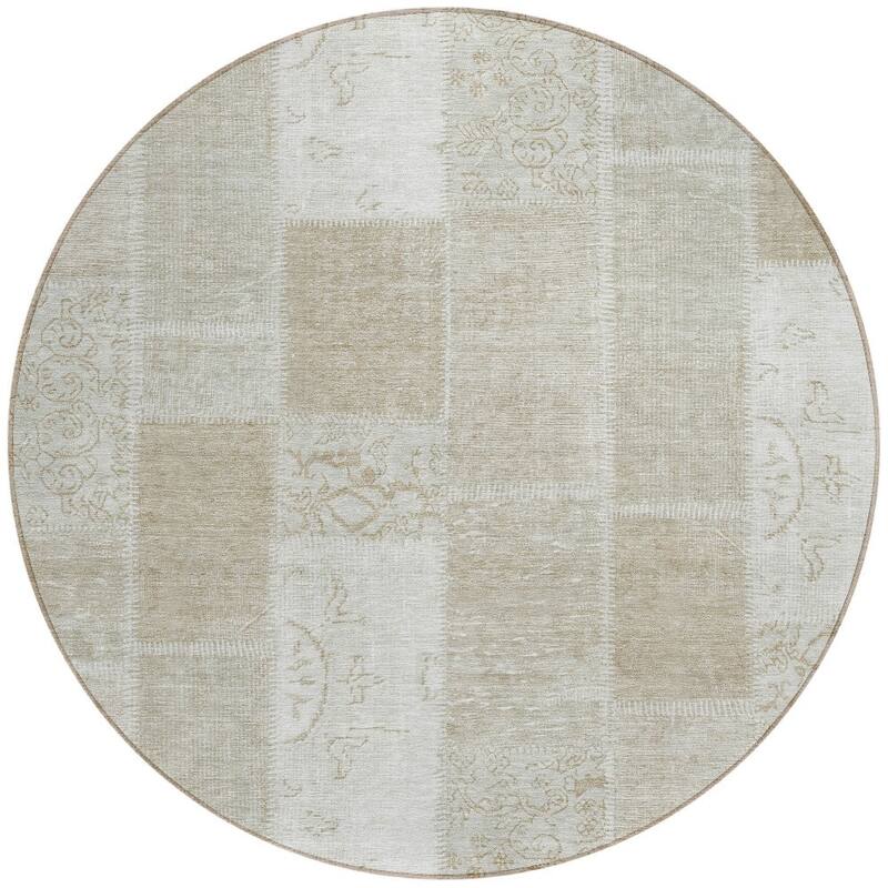 HomeRoots Patchwork Traditional Rectangle Outdoor Rug