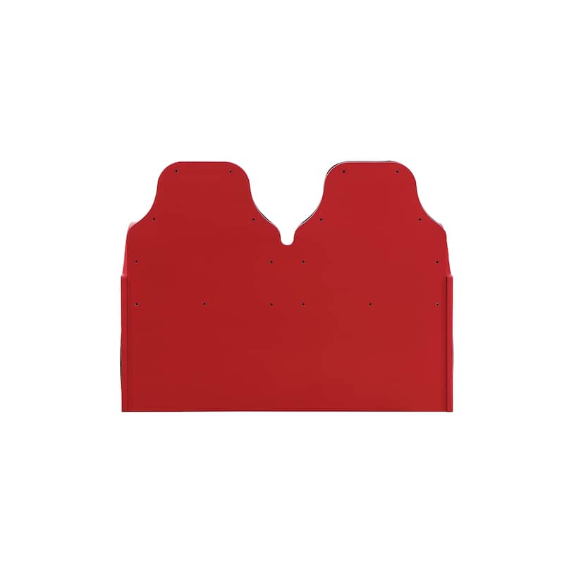Colen Red Finish Twin Car Bed with LED
