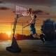 preview thumbnail 2 of 8, Portable Basketball Hoop,Adjustable Height 8.04ft to 10.01ft,44 inch Backboard with Rebound System,w/Rebound Board & Wheels