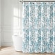 preview thumbnail 7 of 7, Lush Decor Bird And Hydrangea Toile Teal Shower Curtain