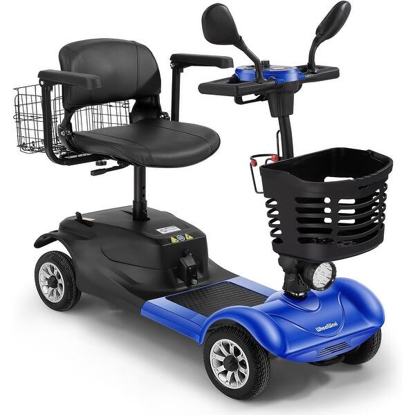 slide 2 of 5, Folding Mobility Scooter for Adults 350W Motor 12V20AH Batteries All Terrain - Blue Blue