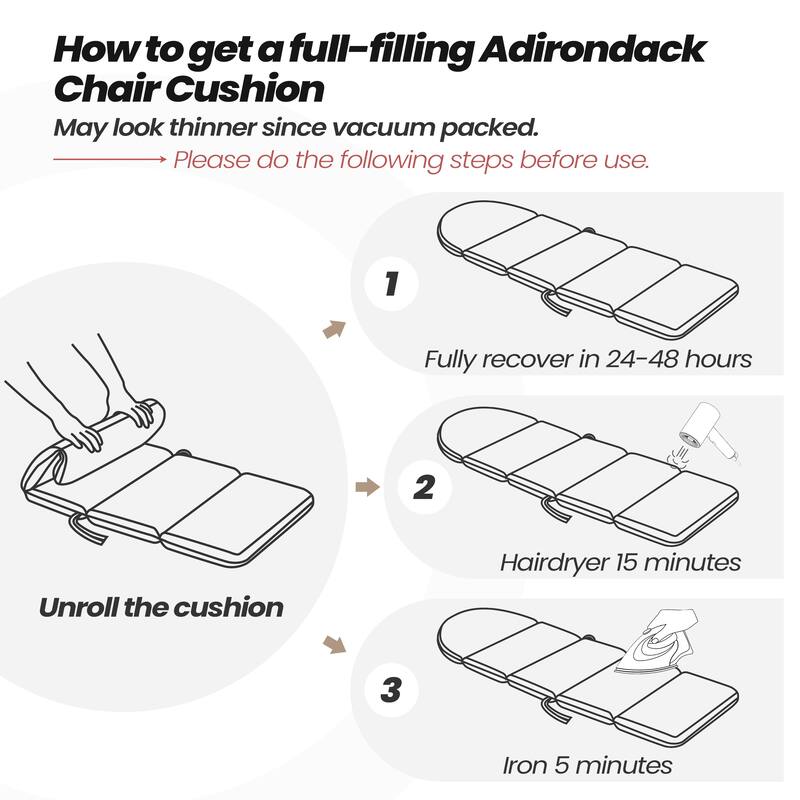 Outdoor Adirondack Chair Cushion Sunbrella / Fabric Patio Chair Pad