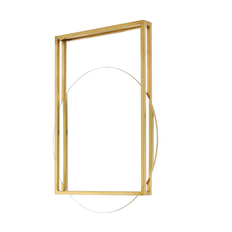 Pierre 30 Vanity Mirror In Brushed Gold - 23.6" x 4" 35.45"