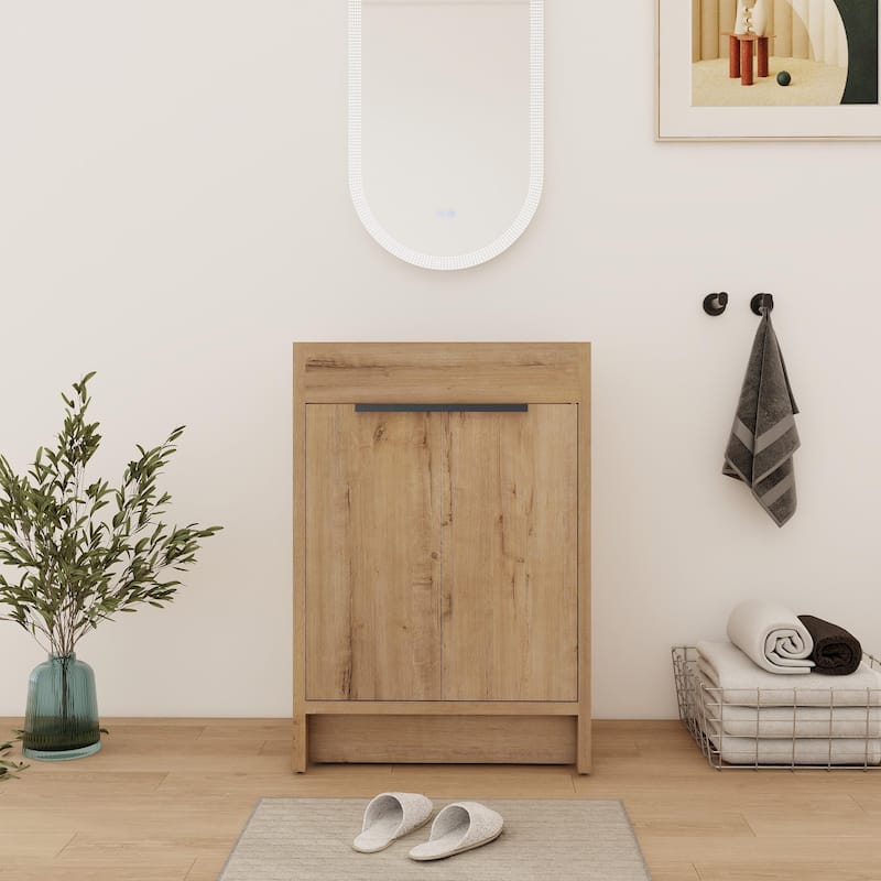24/30/36 Inch Freestanding Bathroom Vanity Cabinet with Soft Close Door and Adjustable Shelf (Without Sink)
