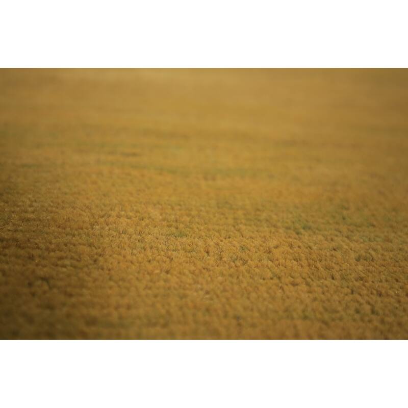 Yellow & Green Modern Gabbeh Oriental Area Rug Handmade Wool Carpet - 5'5" x 7'10"