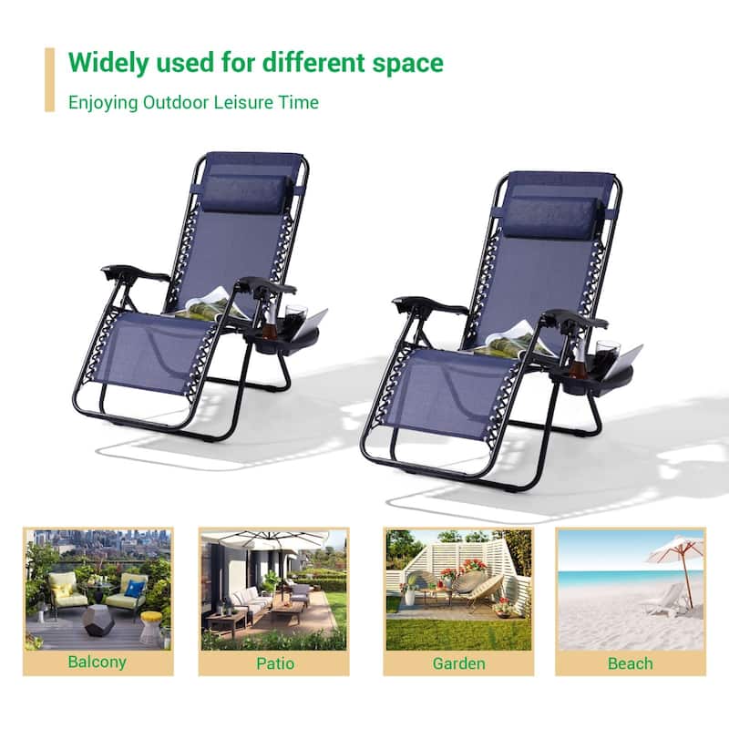 LIVOOSUN Zero Gravity Patio Chairs (Set of 2)