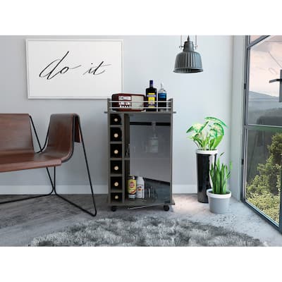 Savannah 6-Bottle 3-Shelf Bar Cart