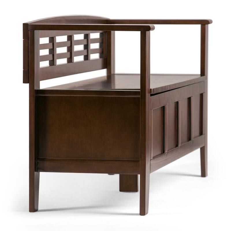 WYNDENHALL Chandler SOLID WOOD 48 inch Wide Contemporary Entryway Storage Bench - 48'' x 17'' x 25.2