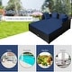 preview thumbnail 11 of 66, Costway Outdoor Patio Rattan Daybed Pillows Cushioned Sofa Furniture - See details