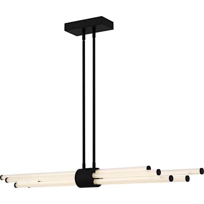 Talbott Integrated LED Matte Black Linear Chandelier