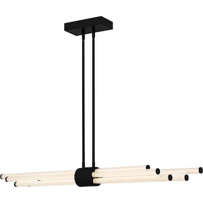 Talbott Integrated LED Matte Black Linear Chandelier