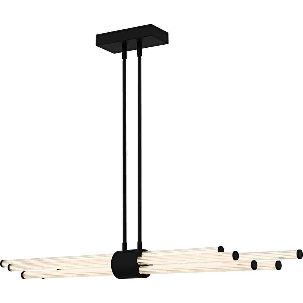 Talbott Integrated LED Matte Black Linear Chandelier